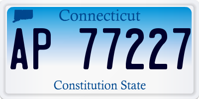 CT license plate AP77227
