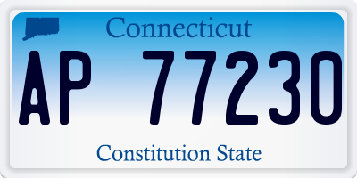 CT license plate AP77230