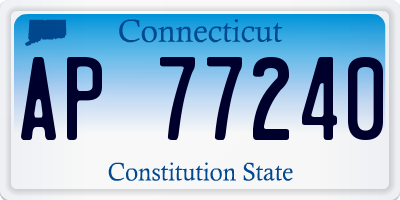CT license plate AP77240