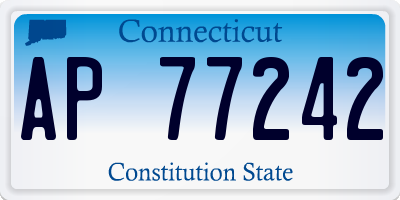 CT license plate AP77242