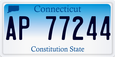 CT license plate AP77244