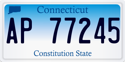 CT license plate AP77245
