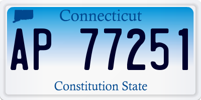 CT license plate AP77251