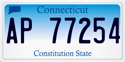 CT license plate AP77254