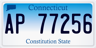 CT license plate AP77256