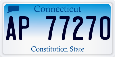 CT license plate AP77270