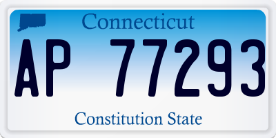 CT license plate AP77293