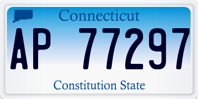 CT license plate AP77297