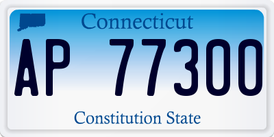 CT license plate AP77300