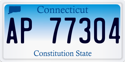 CT license plate AP77304
