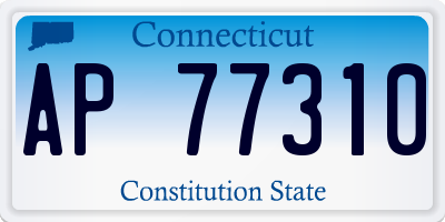 CT license plate AP77310
