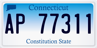 CT license plate AP77311