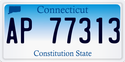 CT license plate AP77313