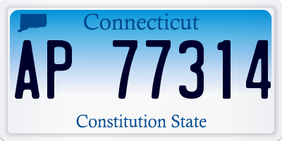 CT license plate AP77314
