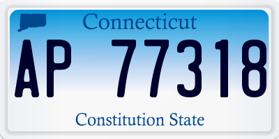CT license plate AP77318