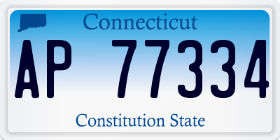 CT license plate AP77334