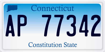 CT license plate AP77342