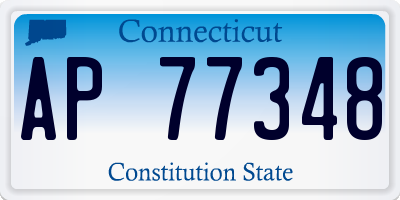 CT license plate AP77348