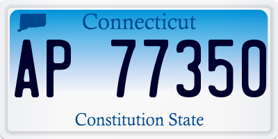 CT license plate AP77350