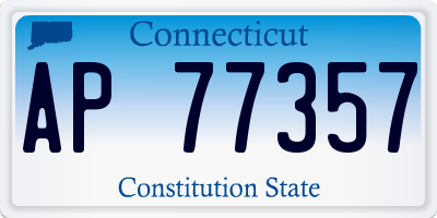 CT license plate AP77357
