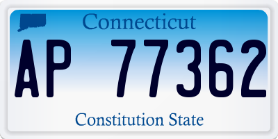 CT license plate AP77362