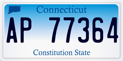 CT license plate AP77364