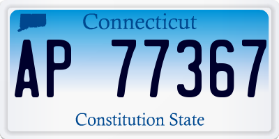 CT license plate AP77367