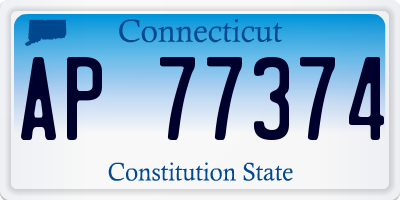 CT license plate AP77374