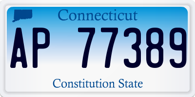 CT license plate AP77389