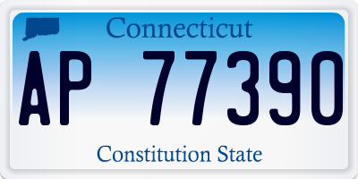 CT license plate AP77390
