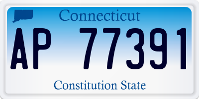 CT license plate AP77391
