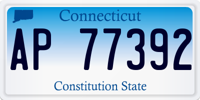 CT license plate AP77392