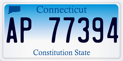 CT license plate AP77394
