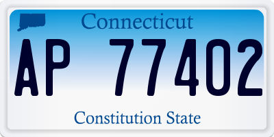 CT license plate AP77402