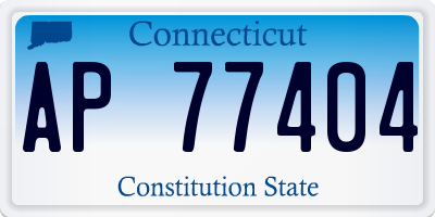 CT license plate AP77404