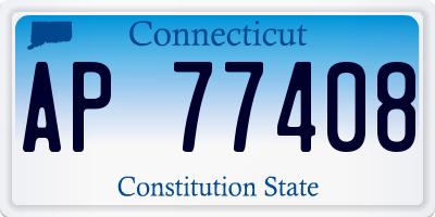 CT license plate AP77408