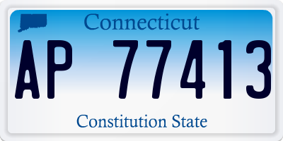 CT license plate AP77413