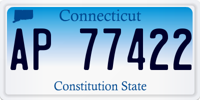 CT license plate AP77422