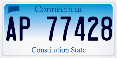 CT license plate AP77428