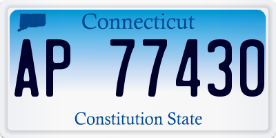 CT license plate AP77430