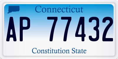 CT license plate AP77432