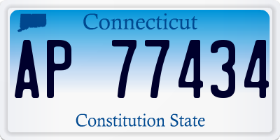 CT license plate AP77434