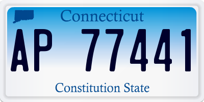 CT license plate AP77441