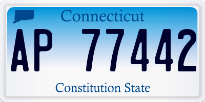 CT license plate AP77442