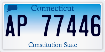 CT license plate AP77446