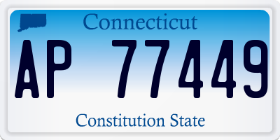 CT license plate AP77449