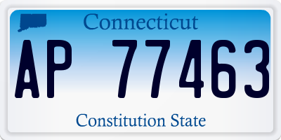 CT license plate AP77463