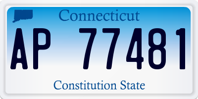 CT license plate AP77481