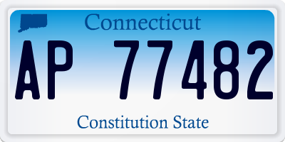 CT license plate AP77482