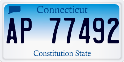 CT license plate AP77492